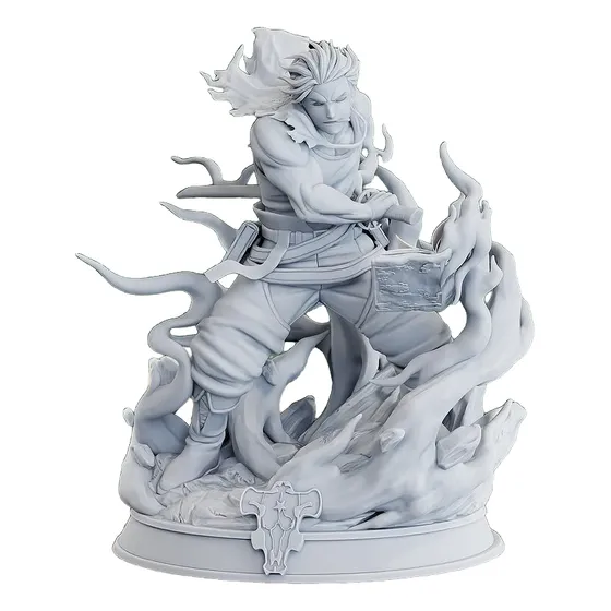 Action Figure Yami - Black Clover. (sem Pintura)