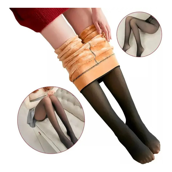 Meia Calça De Lã Térmica Translúcida Pelúcia Forrada Pelinho Meia Calça De Lã Térmica Translúcida Pelúcia Forrada Pelinho