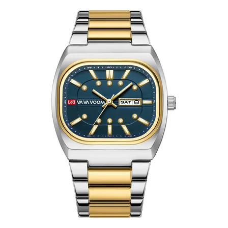 Relógio De Luxo Vavavoom Masculino Retrô Aço Inoxidável 2551