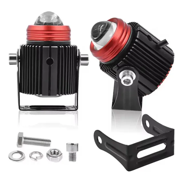 Neblinero Proyector, Tipo Lupa Bicolor Moto Y Auto