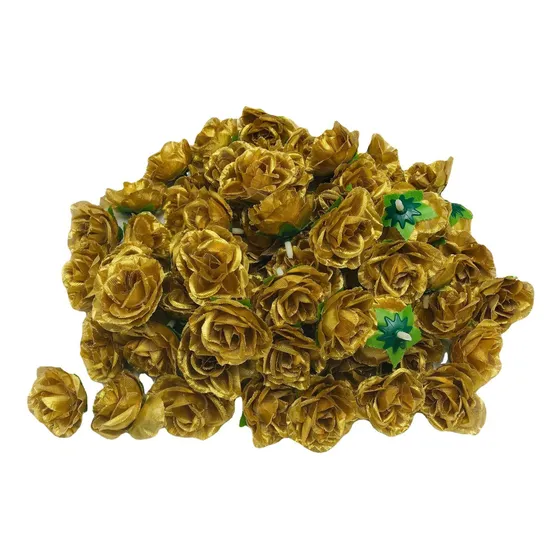 Flores De Rosas Artificiales Manualidades 100pcs