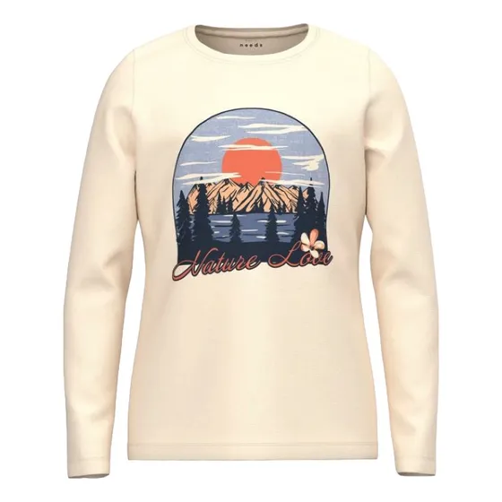 Remera A&v Niña Manga Larga Estampada Algodón