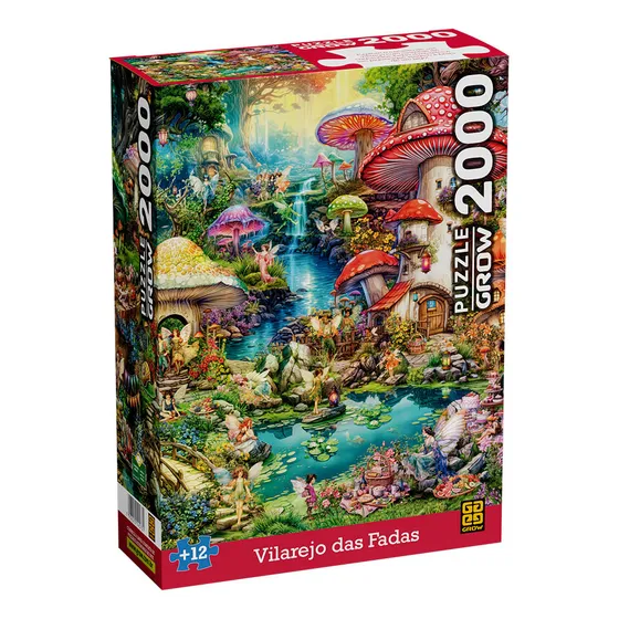 Quebra-cabeça 2000 Peças Vilarejo Das Fadas - Grow