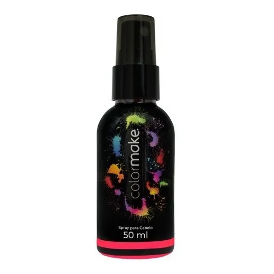 Spray De Tinta Colorida Neon Para Cabelos Colormake 