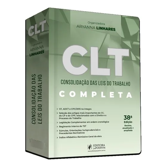 Clt Consolidação Das Leis Do Trabalho de Aryanna Linhares Editorial Juspodivm Capa Mole em Português 2025