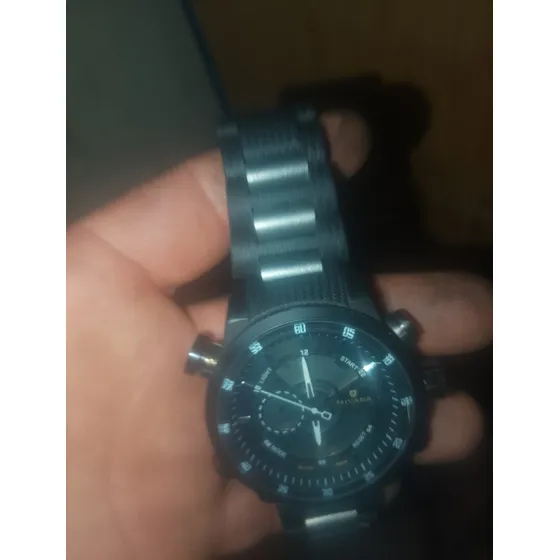 Reloj Nivada Swiss Tm-22 Hombre Negro/gri  Hebilla