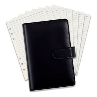 Carpeta A6 Vinipiel Con 80 Hojas 6 Aros 18.5 Cm Para Planner Carpeta A6 Vinipiel Con 80 Hojas 6 Aros 18.5 Cm Para Planner