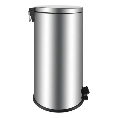 Basurero Papelero Pedal 30 Lts Acero Inoxidable