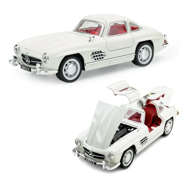 1954 Benz 300sl Minifierro Metal Coche Con Luz Y Sonido 1/32