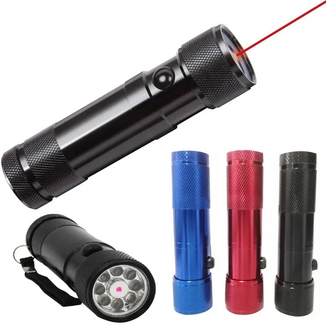 Puntero Laser Rojo 5mw Con Llavero Y Arnés Mas Linterna W7