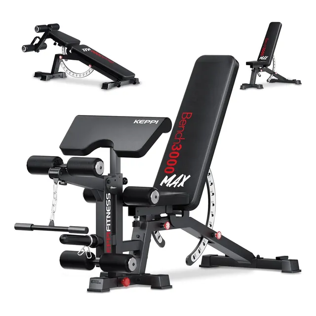 Banco Multiangular Press Soporte Barra + Scott + Piernas Gym