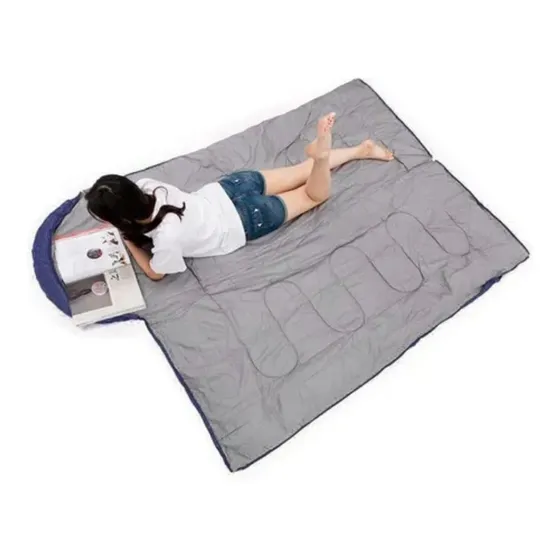 Bolsa De Dormir Sleeping Para Camping Acolchado 200gr Azul Marino