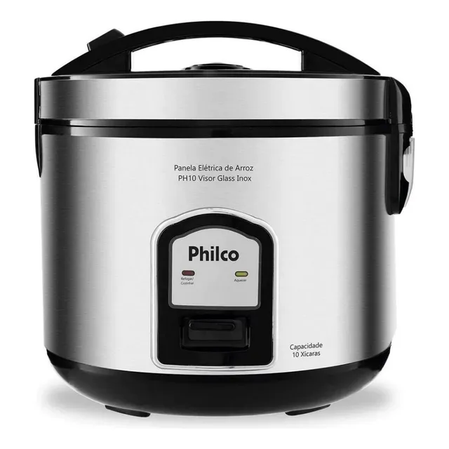 Panela Elétrica De Arroz Philco Ph10p Visor Glass 700w Preto 220v