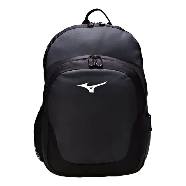 Mochila Masculino E Feminino Sky Preto E Chumbo Mizuno Desenho Do Tecido Liso