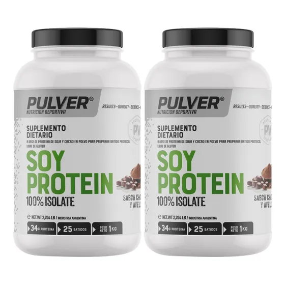2 Proteina Soja Veganos 1 Kilo Pulver Soy Protein Almendra
