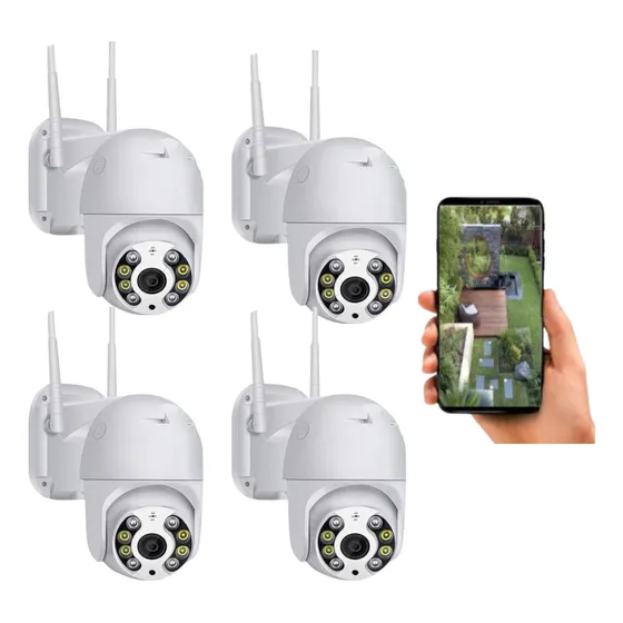 Kit 4 Câmeras De Segurança À Prova D'água Zoom 4x Icsee A8