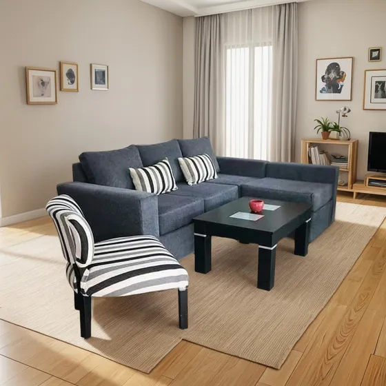 Juego De Living. Sofá + Mesa Ratona + Silla Matera