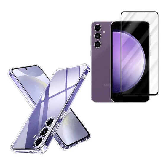 Funda Para Samsung Galaxy S24 Fe Estuche Protector + Vidrio Transparente Lisa