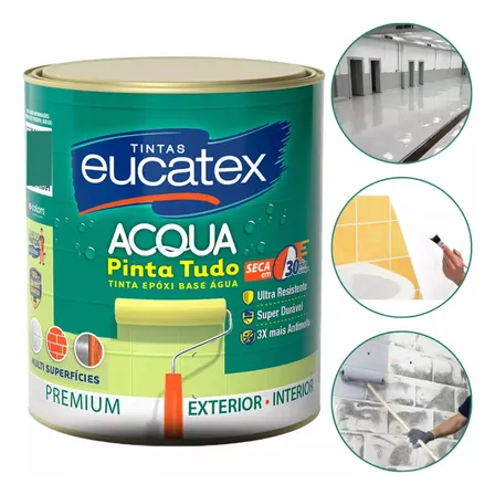 Epóxi Tinta Base Água Azulejo Banheiro Madeira Cozinha 900ml Branco Semibrilhante Acrilico Madeira Telhado