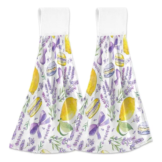 Lavanda Limon Macarron Cocina Colgar Toalla Mano Bowknot 2