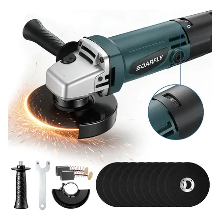 Esmerilhadeira Angular Lixadeira 115mm Controle 6 Velocidade Azul 220v 50hz/60hz