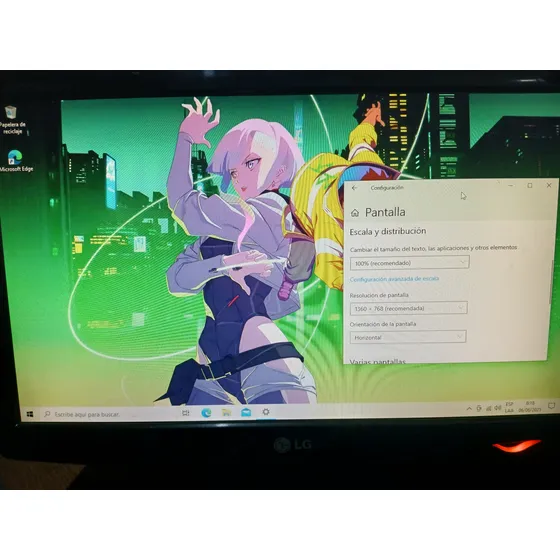 Monitor LG Con Pantalla De 18.5  60hz 1366x768 Conexion Vga