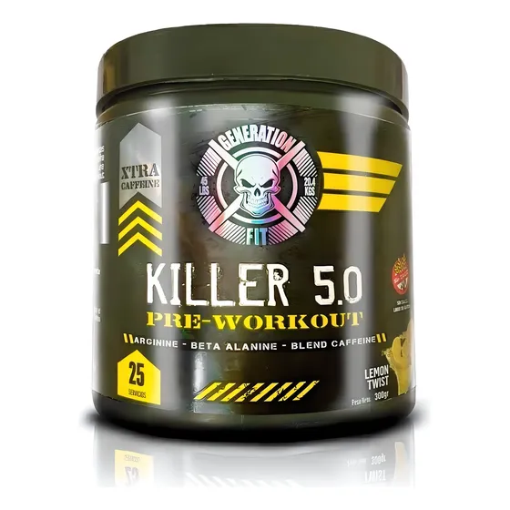 Killer 5.0 Pre Entreno Generation Fit 180mg Cafeina Potente