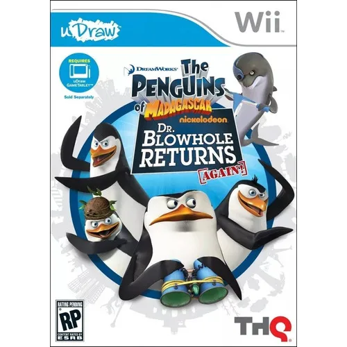 Jogo Penguins Of Madagascar Dr Blowhole Returns Udraw Wii