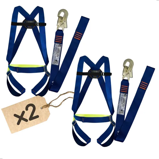 Kit 2 Cinto 1 Ponto E 2 Talabarte Sling Simples Altura Epi