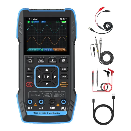 Multimetro Osciloscopio Generador Señal Fnirsi 2c23t 2 Canal