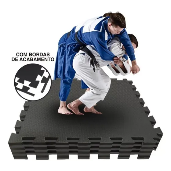 Kit 6 Tatames Tapete Eva Luta Jiu-jitsu Tatame 1x1 30mm