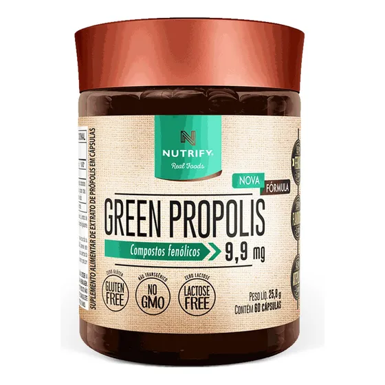 Nutrify - Green Própolis 60 CAPS - Suplemento Natural - Fortalece o Sistema Imunológico - 60 Cápsulas