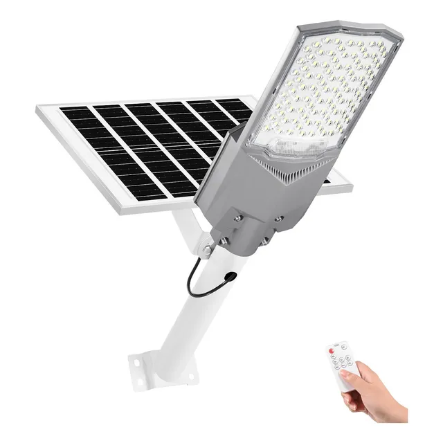 Zarlury Lámpara Led Solar Luminaria Suburbana Alumbrado, LED de Alta Potencia , Panel Solar Grande, Sensor de Luz, IP65, 30000mAh, Modos de Temporizador, Foco solar para Calles, Jardines y Patios