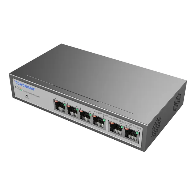 Switch Poe Gigabit 6 Puertos | Gestin App Fcil Y Rpida