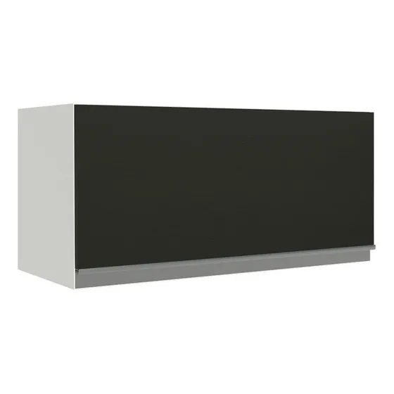 Alacena Gabinete Superior Cocina Madesa Glamy 70cm Bn Color Blanco/Negro