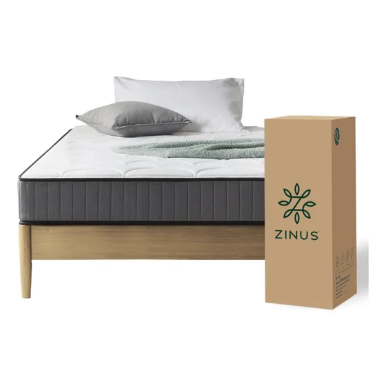 Colchón 2 Plazas Zinus Resortes Pocket Cloud 150x190x20cm Color Blanco