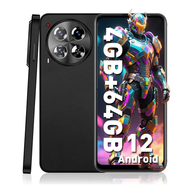 Teléfono Dual Sim Android 12.0 64gb Ram 4gb Rom 6.56 Pulgadas Batería 5000mah Hd 13mp Doble Camara Smartphone