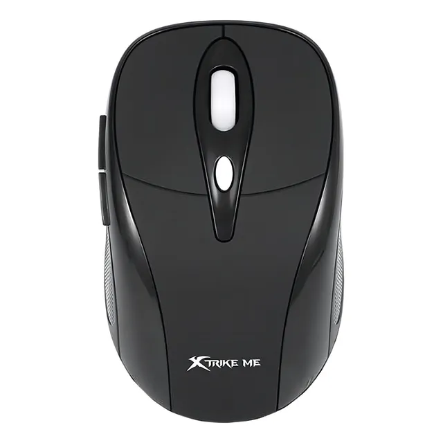 Mouse Inalámbrico Óptico Negro Xtrike Me