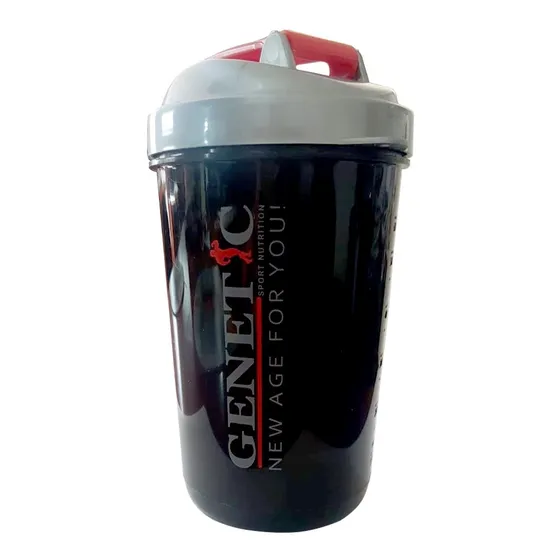 N°1 Vaso Mezclador Proteinas Shaker 600 Ml A Rosca Genetic 