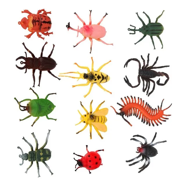12pcs Insectos De Imitación Juego Juguete De Truco Gaucho