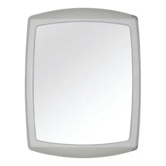 Mueble de baño blanco grande con espejo