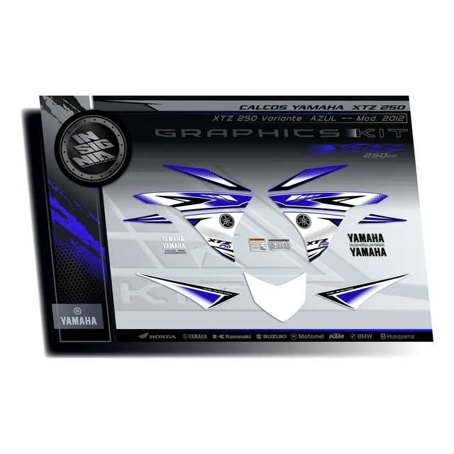 Calcos Yamaha Xtz 250 - 2012 - Laminadas - Insignia Calcos