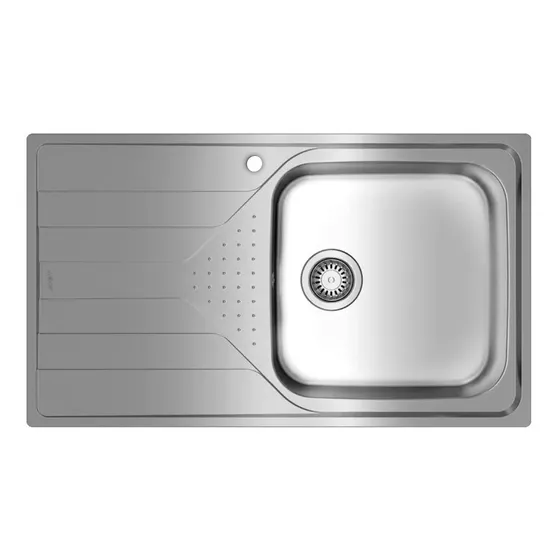 Tarja Empotre Acero Inox Teka Universe 50 T-xp 1b 1d Max Izq Color Gris