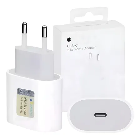 Carregador Fonte Apple iPad iPhone Turbo Usb-c 20w Original - Branco
