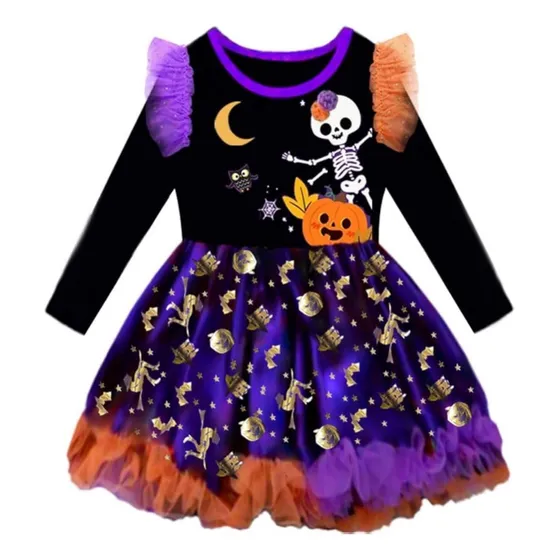 Vestido De Niña Talla 4 Fiesta Temática Fantasma Halloween
