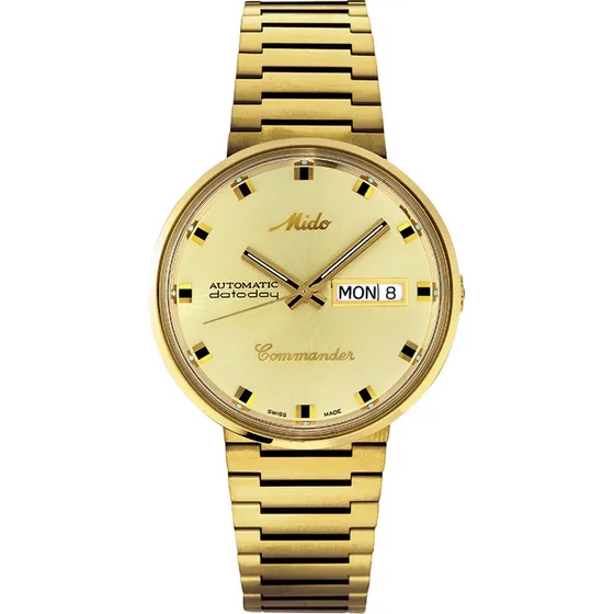 Extensible Dorado 20mm Para Reloj Mido Commander M8429 Nuevo