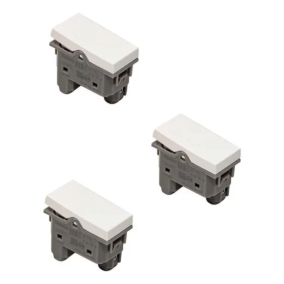 15 Apagadores Sencillos Modus Pro Blanco
