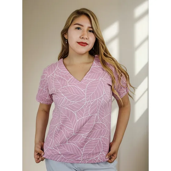 Blusa Karen Lino Estampado Mujer