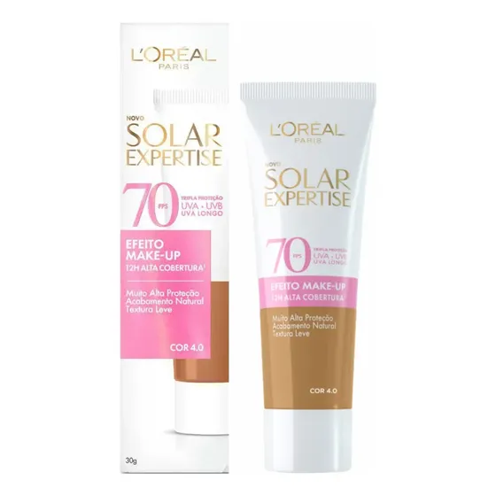 Protetor Solar Facial com Cor FPS 70 Alta Cobertura - L'Oréal Paris Solar Expertise Efeito Make Up 30g