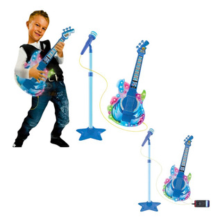Guitarra Com Microfone E Pedestal Infantil KaraokĂȘ Som Luz Guitarra Com Microfone E Pedestal Infantil KaraokĂȘ Som Luz